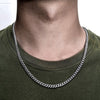 5mm Cuban Chain Necklace Men Gold Color Stainless Steel Choker Men Necklace Jewelry Gift