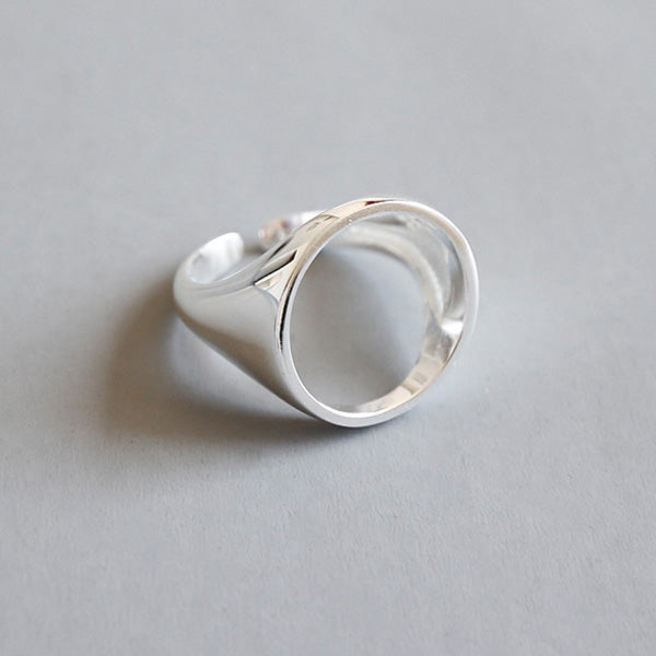 Fashion New 925 Sterling Silver Simple Hollow Geometric Hexagon Circular Triangle Open Ring Rings For Women