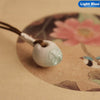 Fashion New Arrival 1Pc Crackle Glaze Ceramic Mermaid Tears Water Drop Shape Rope Chain Pendant Necklace Fine Jewelry