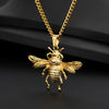 Cute Bee Necklace Men Gold Color Neck Chains HoneyBee Pendant Necklaces For Women Valentine's Day Gifts