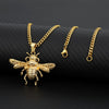 Cute Bee Necklace Men Gold Color Neck Chains HoneyBee Pendant Necklaces For Women Valentine's Day Gifts