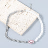Imitation Pearl Geometric Choker Necklace Trend Party Clavicle Chain