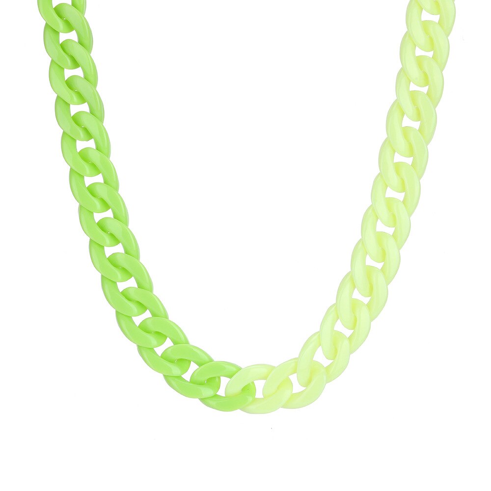 Resin Women's Necklace Personality Punk Necklace Jewelry Simple Color Matching Necklace Necklace Jewelry Bohemia
