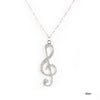 Fashion New Summer Crystal Decoration Music Symb Pendants Necklace Charm Fine Jewelry CND160