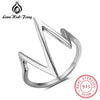 Fashion New Woman 925 Sterling Silver Rings Electrocardiogram Sign Design Best Fine Jewelry Gifts For Friend