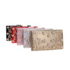 Women Evening Clutch Bags PU Chain Shoulder Handbags Leaf Metal Beaded Evening Purse Messenger Bags
