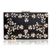 Women Evening Clutch Bags PU Chain Shoulder Handbags Leaf Metal Beaded Evening Purse Messenger Bags