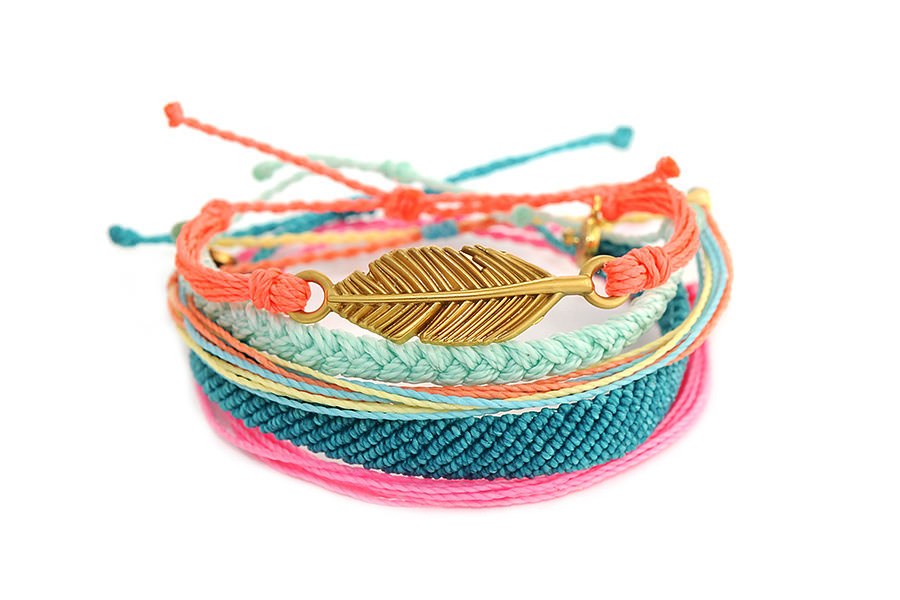 Fashion Nigerian Wedding Weave Beaded Cute Cotton Rope Bangle Bracelet Best Friend Gift Summer Style pulseira