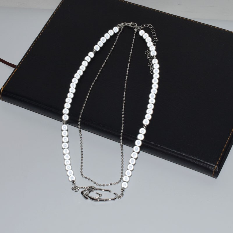 Night Reflect Necklaces Women Gothic Irregular Vintage Pearl Clavicle Chain Hip-Hop Personality Jewelry Prom Accessories