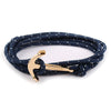 Nylon Bracelets For Men Women Couple Gifts Wrap Braided Wristband Male Bracelet Rope Alloy Hook Anchor Bangle Handmade
