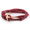 Nylon Bracelets For Men Women Couple Gifts Wrap Braided Wristband Male Bracelet Rope Alloy Hook Anchor Bangle Handmade