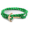 Nylon Bracelets For Men Women Couple Gifts Wrap Braided Wristband Male Bracelet Rope Alloy Hook Anchor Bangle Handmade