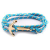 Nylon Bracelets For Men Women Couple Gifts Wrap Braided Wristband Male Bracelet Rope Alloy Hook Anchor Bangle Handmade