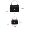 PU Leather Crossbody Messenger Bags Women Causal Lattice Pattern Round Ring Handle Chain Shoulder Handbag