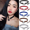 PU Leather Heart Choker Necklace Women Simple Punk Heart Love Lock Collar Necklaces Harajuku Gothic Clavicle Chain Party