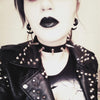 PU Leather Necklace Punk Gothic Rivet Pointed Nail Choker Harajuku Collar Clavicle Chain Necklaces Jewelry Party Club