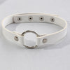 PU Leather Round Choker Necklace Women Chocker Necklaces Punk Gothic Statement Jewelry Collier Wedding Bride Jewelry
