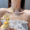 Pearl Chokers Office Lady Style Multilayer Necklace For Women Simple Tassel Bohemian Clavicle Chain Prom Accessories