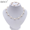 Fashion Pearl Jewelry sets Baroque Natural Pearl Necklace bracelets 925 Sterling Silver Jewelry Sets For Women gift