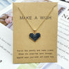 Pendant Necklace Red White Blue Hollow Love Heart Women Necklace Golden Color Link Chain Neck Jewelry