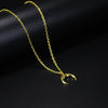 Personality Moon Women Necklace Female Clavicle Chain Plating Gold Silvers Crescent Pendant Necklaces For Friend Gift