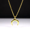 Personality Moon Women Necklace Female Clavicle Chain Plating Gold Silvers Crescent Pendant Necklaces For Friend Gift