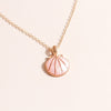 Pink Blue Enamel Shell Pendants Necklaces for Women Gold Color Chain Necklaces Ocean Beach Femme Brincos Jewelry Crafts