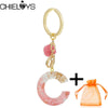 Pink Resin English Alphabet Charms Keychains For Women Bag Pendant Jewelry Trinket Men's Car Key Ring Key Chain Gift