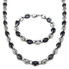 Punk Brand Genderless Multicolor Trend Stainless Steel Coffee Bean Chain Necklace Necklace Bracelet Set