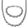 Punk Brand Genderless Multicolor Trend Stainless Steel Coffee Bean Chain Necklace Necklace Bracelet Set