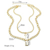 Punk Multilayer Lock Chain Necklace Padlock Key Necklace Pendant Women Gothic Party Jewelry Gift