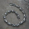 Fashion Punk Skull 925 Sterling Silver Charm bracelet 925 Silver Skull Bracelet Fashion Punk Handmade Original Bracelet Jewelry