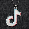 Punk Titanium Steel Note Necklace Pendant Stainless Steel Hip-hop Hipster Accessories sale