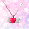 Punk Wings love Necklace Charms Cute Things Hip Hop Jewelry For Women Harajuku Gothic Choker Chains Accessories