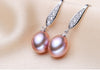 Fashion Real gr pearl drop earrings for women bridal wedding gift 925 sterling silver pearl jewelry earrings