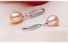 Fashion Real gr pearl drop earrings for women bridal wedding gift 925 sterling silver pearl jewelry earrings