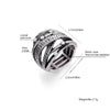 Retro Exaggerated Spirit Rings for Women Men Personality Punk Wind Nightclub Adjustable Size Ring Jewelry Gift