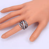 Retro Exaggerated Spirit Rings for Women Men Personality Punk Wind Nightclub Adjustable Size Ring Jewelry Gift