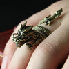 Retro Exaggerated Spirit Snake Dragon Ring Personality Punk Wind Snake-Shaped Nightclub Ring Student Trend Jewelry Gift