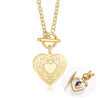 Retro Necklaces Women Heart Friend Photo Picture Frame Locket Pendant Chain Necklace For Mom Friend Gift