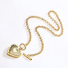 Retro Necklaces Women Heart Friend Photo Picture Frame Locket Pendant Chain Necklace For Mom Friend Gift