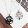 Retro Pentagram Pan God Skull Goat Head Pendant Necklace Luck Satanism Occult Metal Vintage Silver Plated Star Necklace