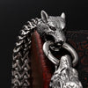Retro Punk Viking Wolf Bracelet Men's Stainless Steel Mesh Chain Bracelet Rock and Roll Motorcyclist Jewelry Preferred