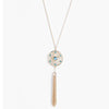Fashion Retro Women Tassels Pendant Necklace Jewelry Bohemia Bead Flower Net Pendant Chain Necklace Gift
