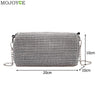 Rhinestone Crossbody Bag Classic Texture Creative Delicate Chic Women Shiny Chain Evening Clutch Shoulder Pouch