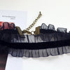 Ribbon Lace Choker Women Cloth Necklace Girl Vintage Alloy Clavicle Chain Bride Wedding Jewelry