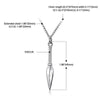 Rock metal Spear Pendant Necklaces for men black chain Men's necklace Kolye Bijoux Collar collier homme