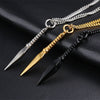 Rock metal Spear Pendant Necklaces for men black chain Men's necklace Kolye Bijoux Collar collier homme