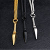 Rock metal Spear Pendant Necklaces for men black chain Men's necklace Kolye Bijoux Collar collier homme
