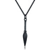 Rock metal Spear Pendant Necklaces for men black chain Men's necklace Kolye Bijoux Collar collier homme